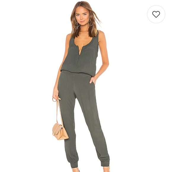 MONROW Crepe Jumpsuit in Camo - Picture 1 of 11